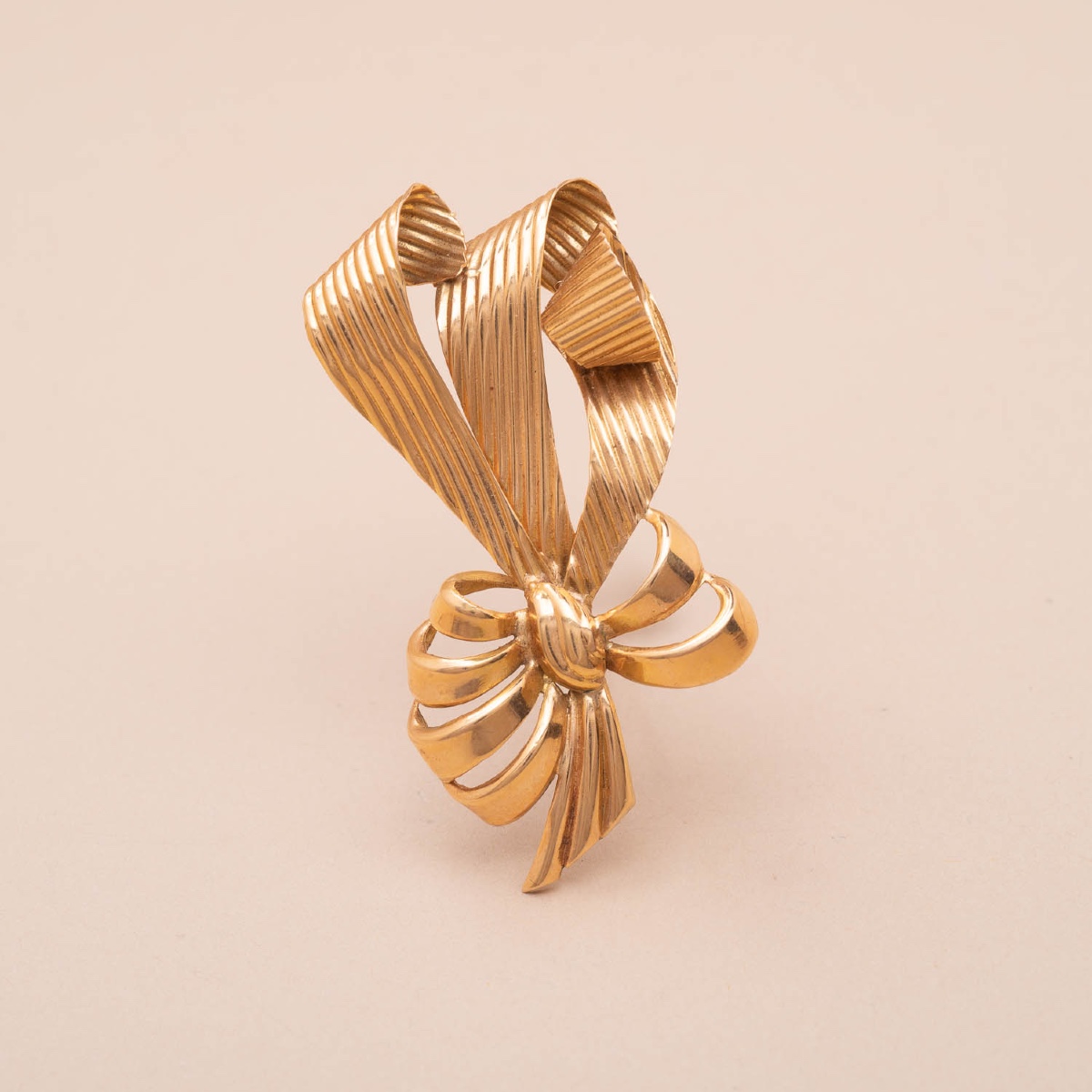 Broche Vintage Noeud Or