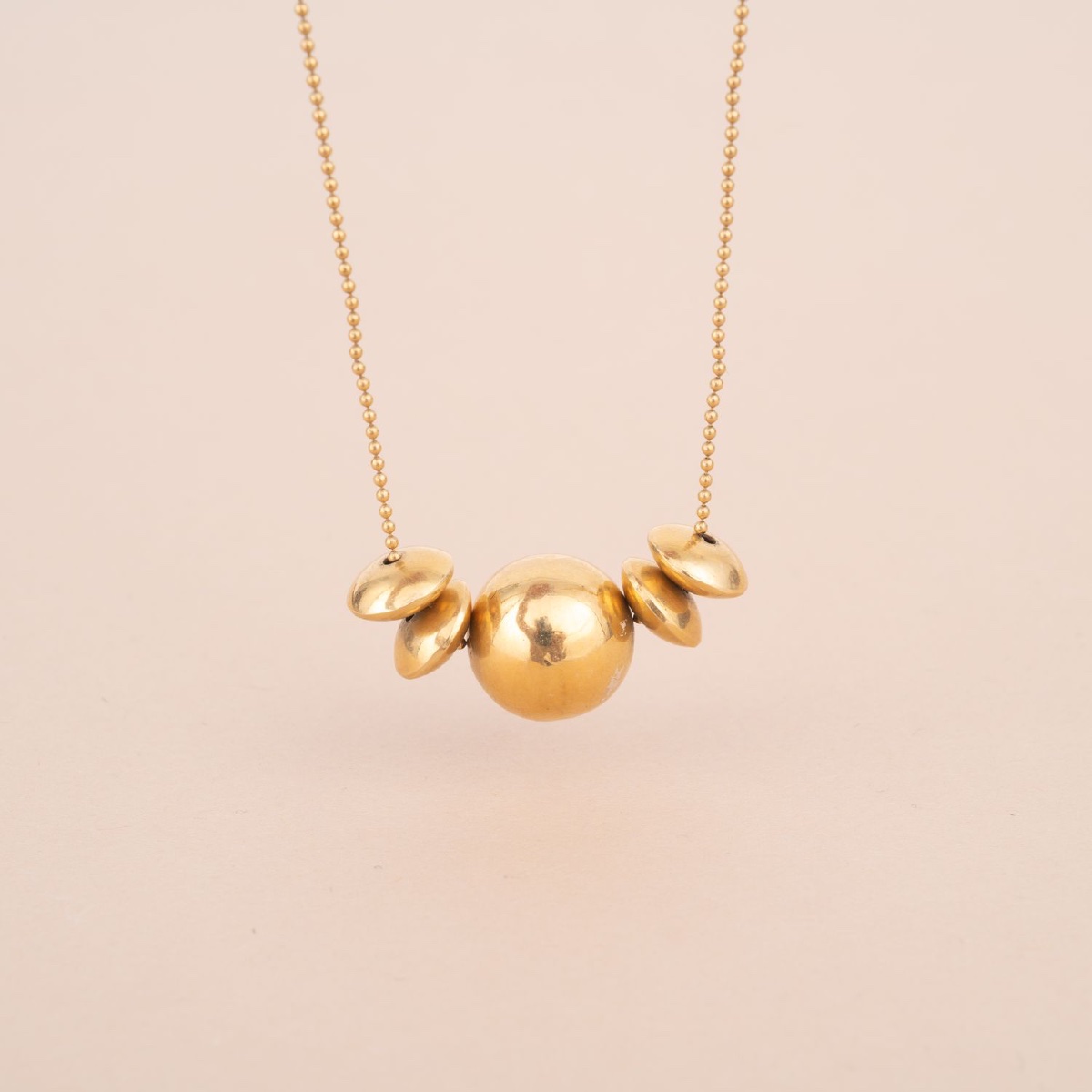 Collier Vintage Disques et Billes-photo-3