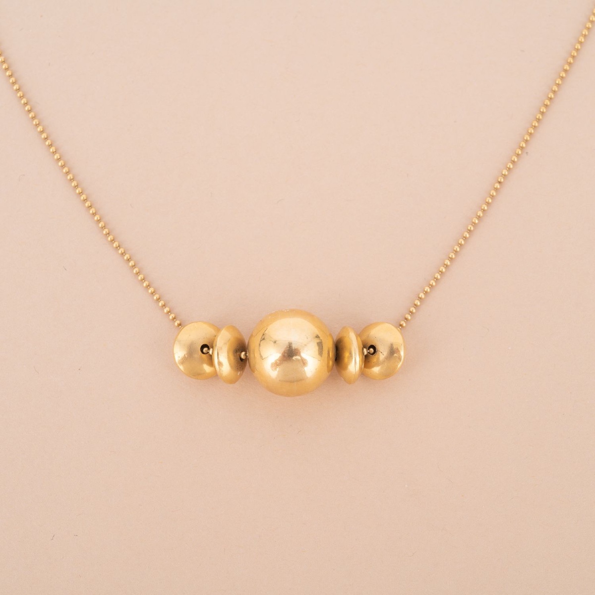 Collier Vintage Disques et Billes