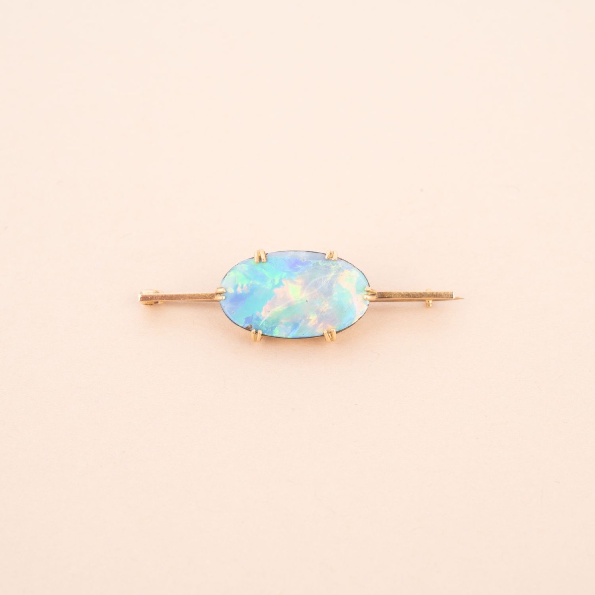 Vintage Opal Line Brooch 1960-photo-3