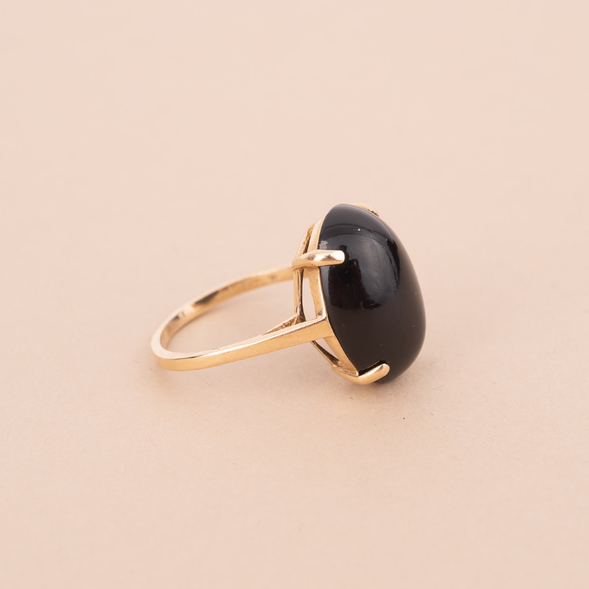 Vintage Cabochon Onyx Ring-photo-3