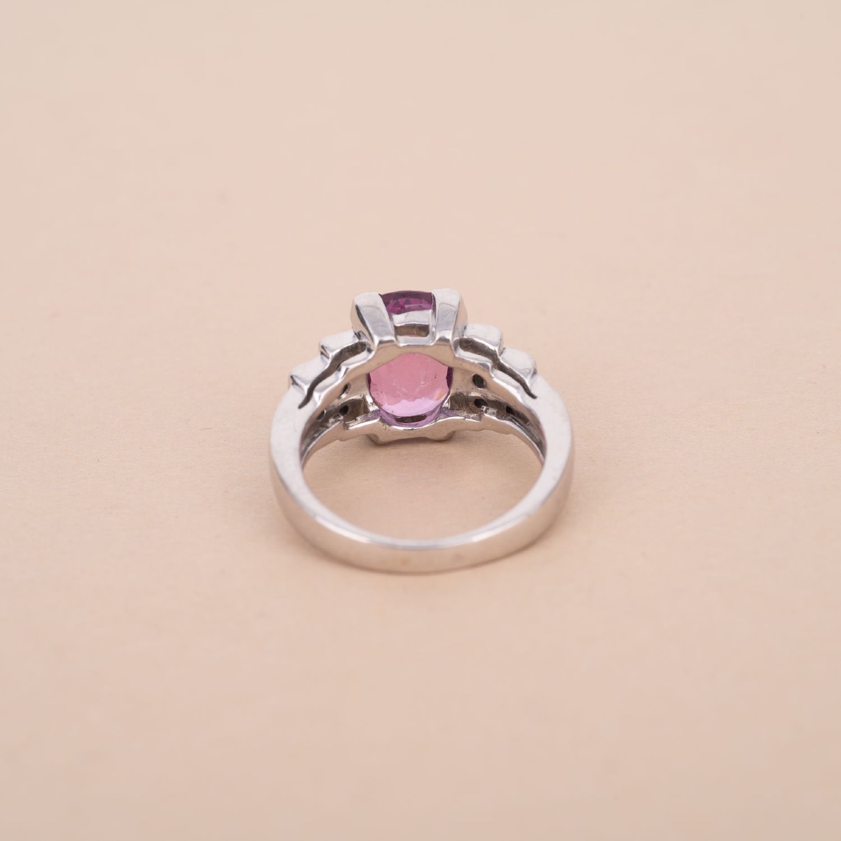 2.40 Carat Pink Sapphire Ring With Diamonds -photo-1