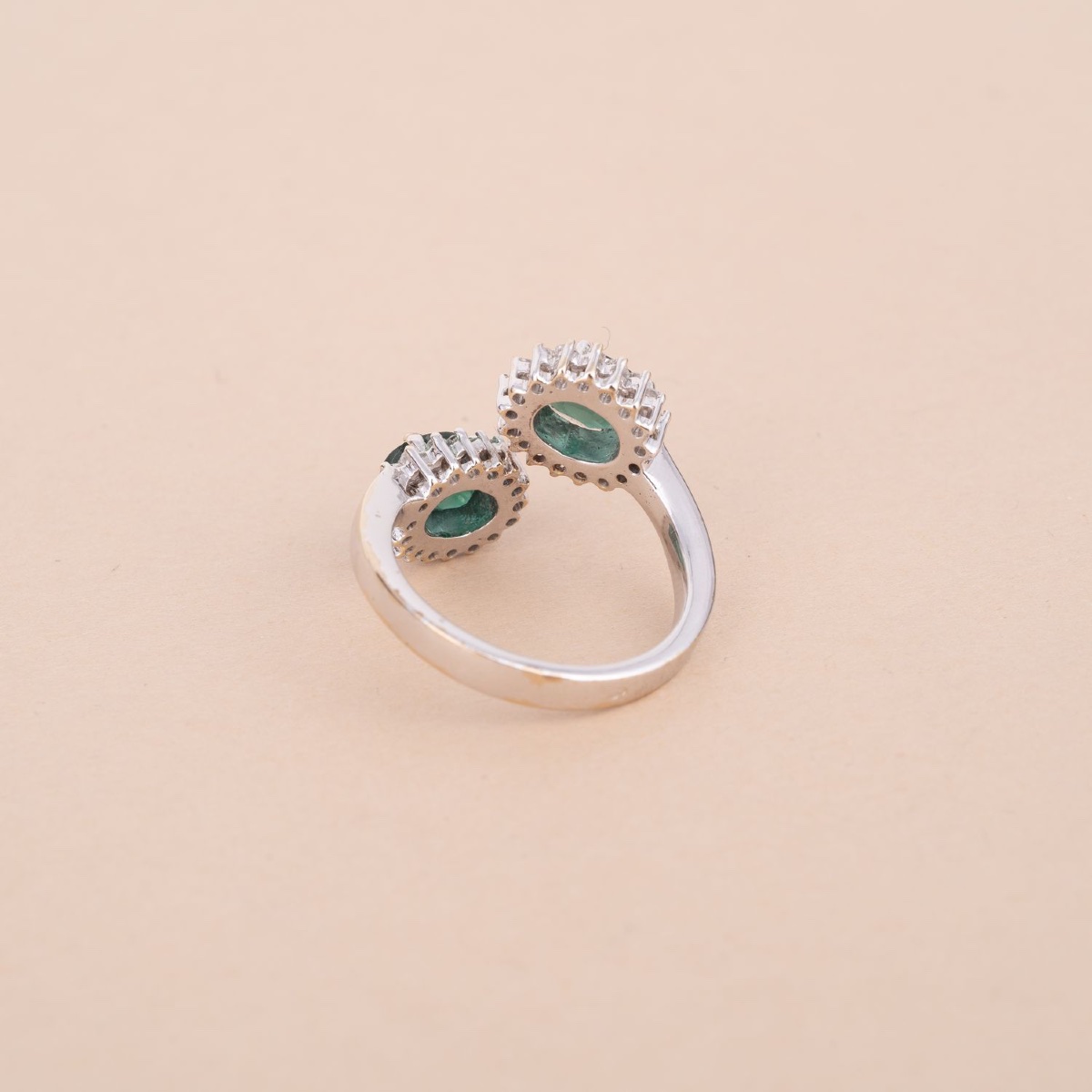 Bague Toi & Moi Pierre Vertes -photo-4