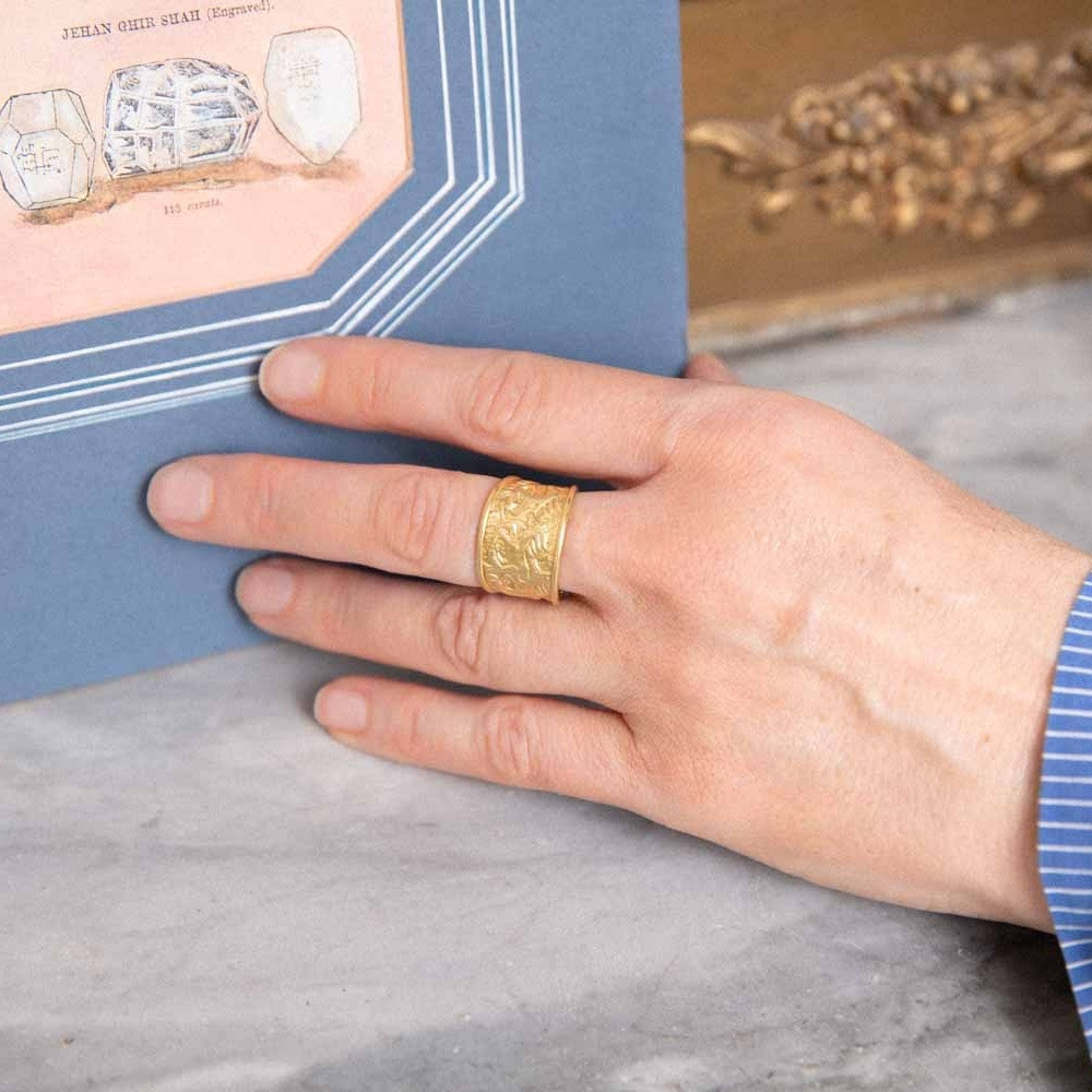 Vintage Horses Open Bangle Ring-photo-4