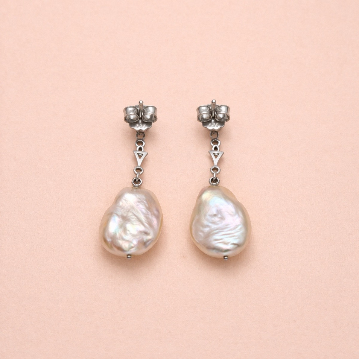 Boucles Pendants Perle Baroque-photo-2