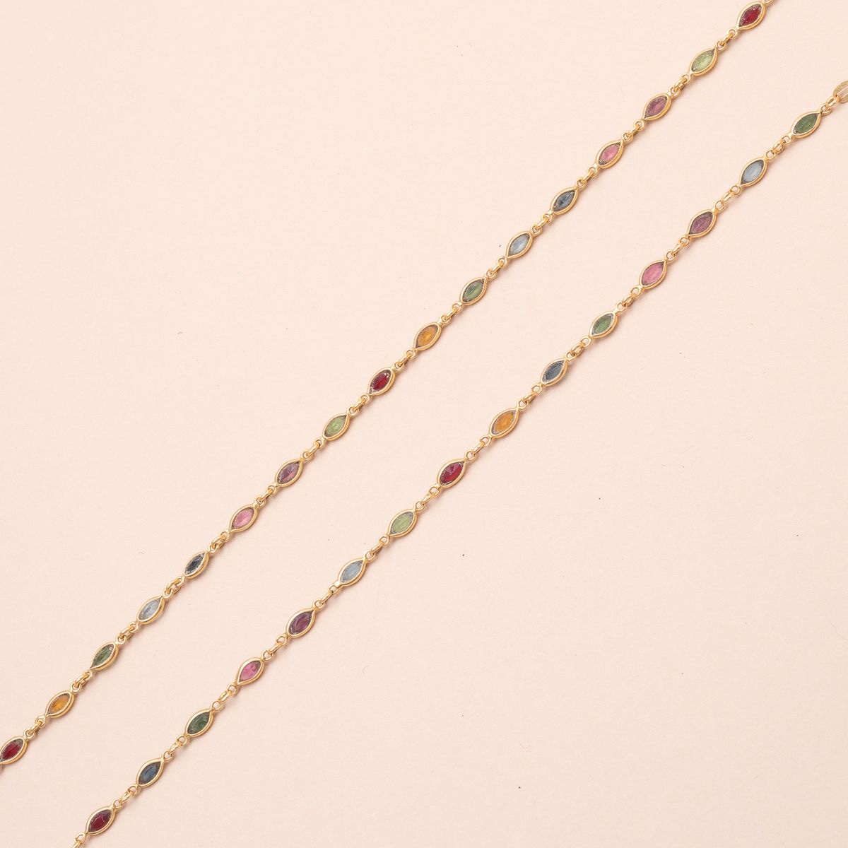Demi-Parure Bracelet et Collier Colorée Vintage-photo-3