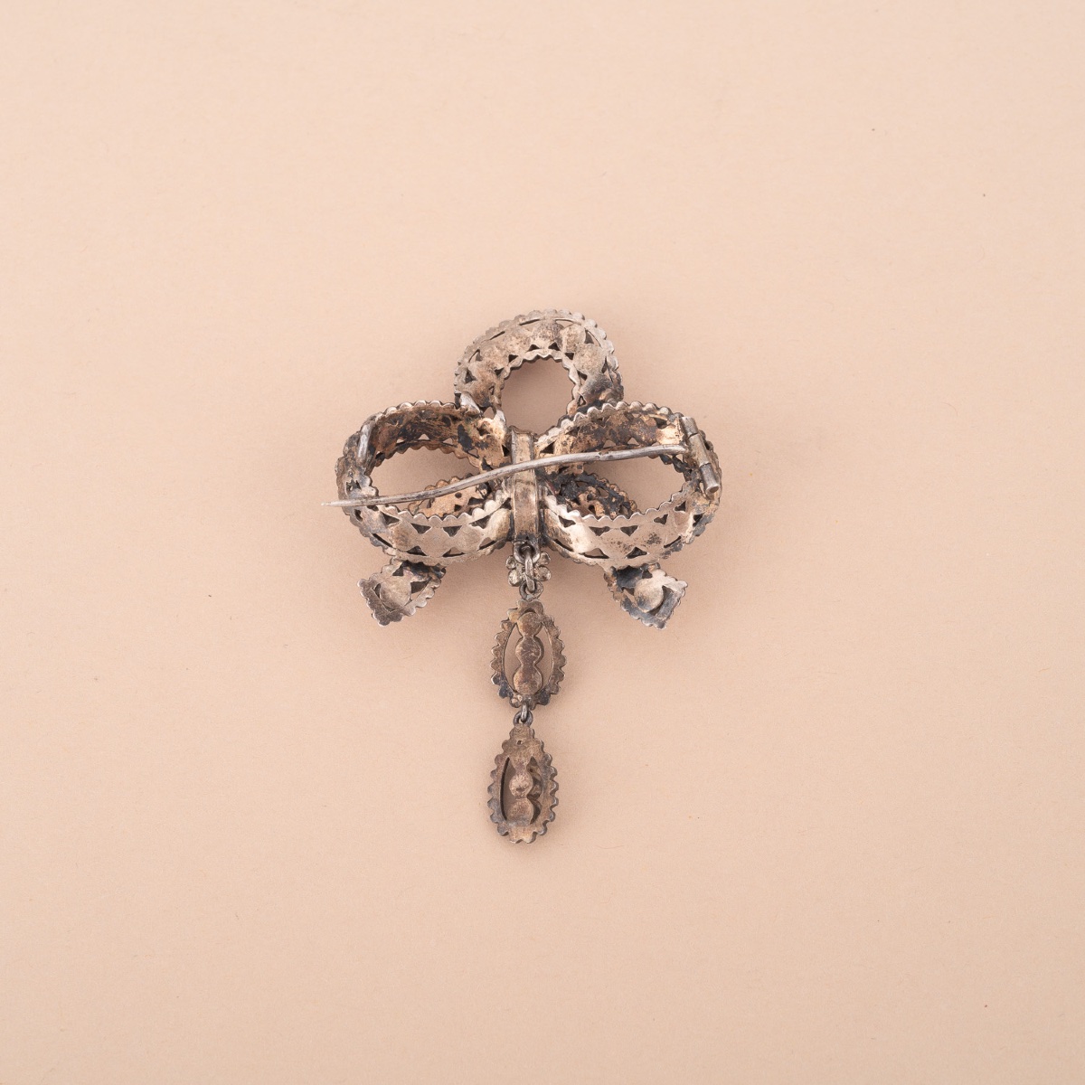 Broche Noeud Louis XVI Antique 18e siècle-photo-2