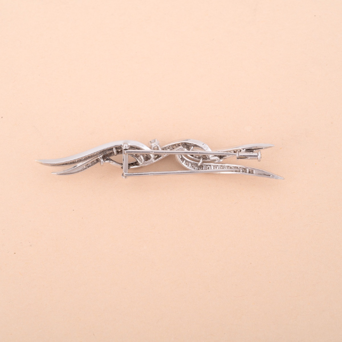 Vintage Diamond Flame Brooch-photo-2