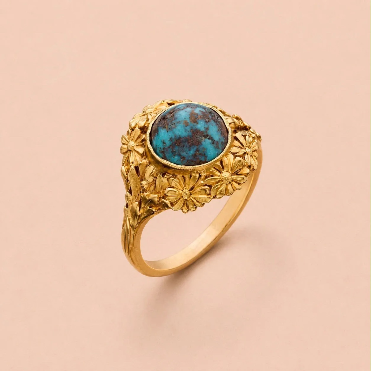Bague Ancienne Cabochon Turquoise 1900