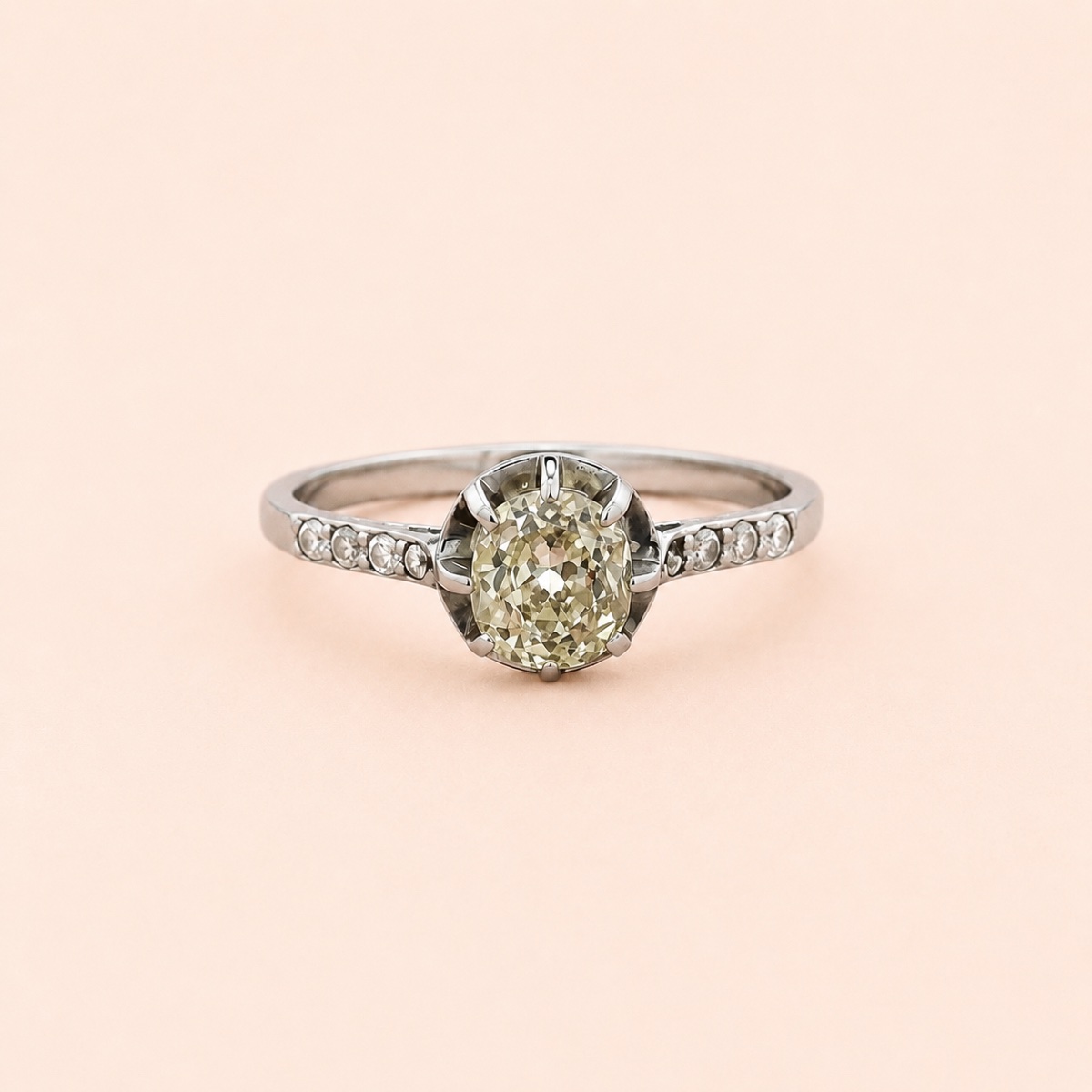 Bague Ancienne Diamant Engagement 1930-photo-2