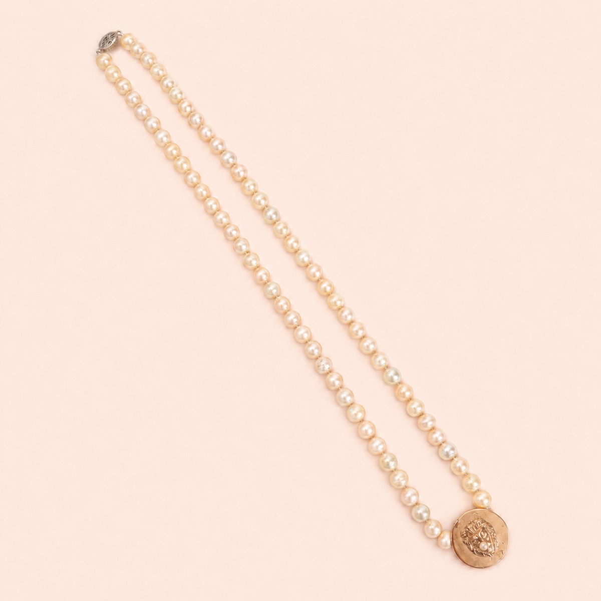 Collier Leo Perles Or-photo-4