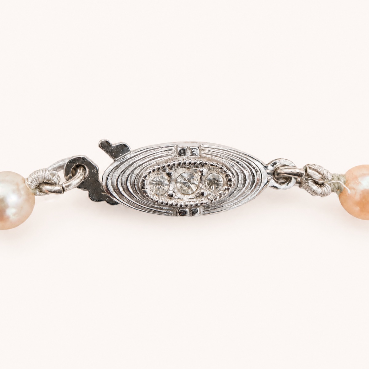 Collier Bouddha Jade Perles et Diamants-photo-3