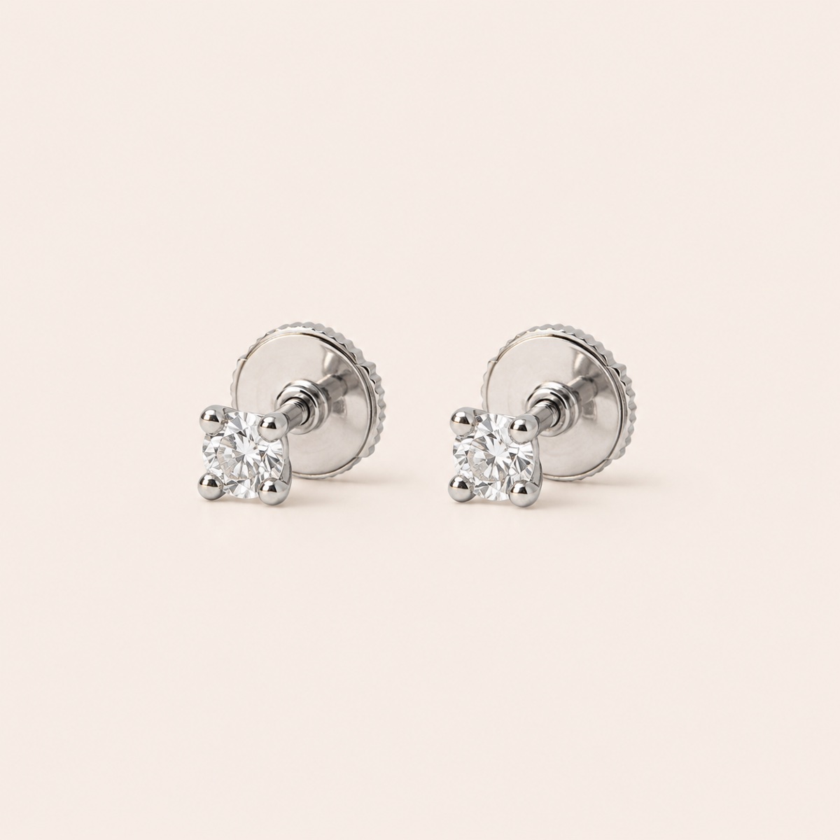 Boucles Puces Diamant 0.10 ct Aya-photo-2