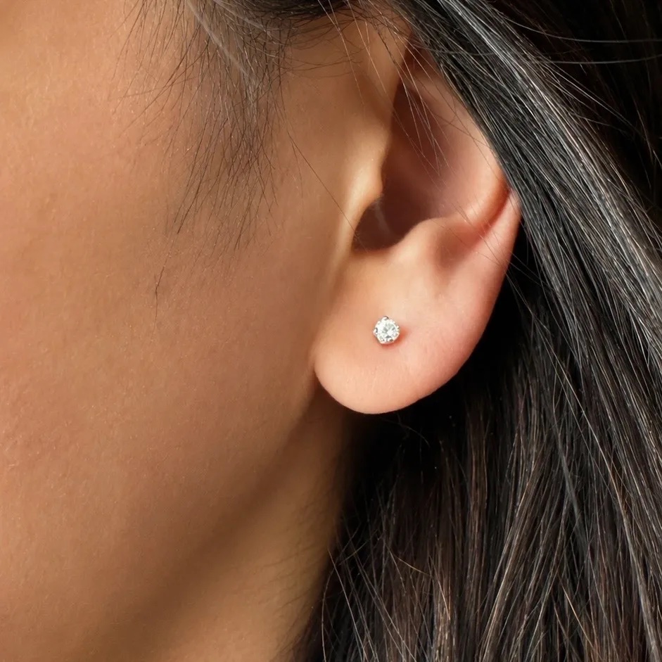 Boucles Puces Diamant 0.10 ct Aya-photo-3