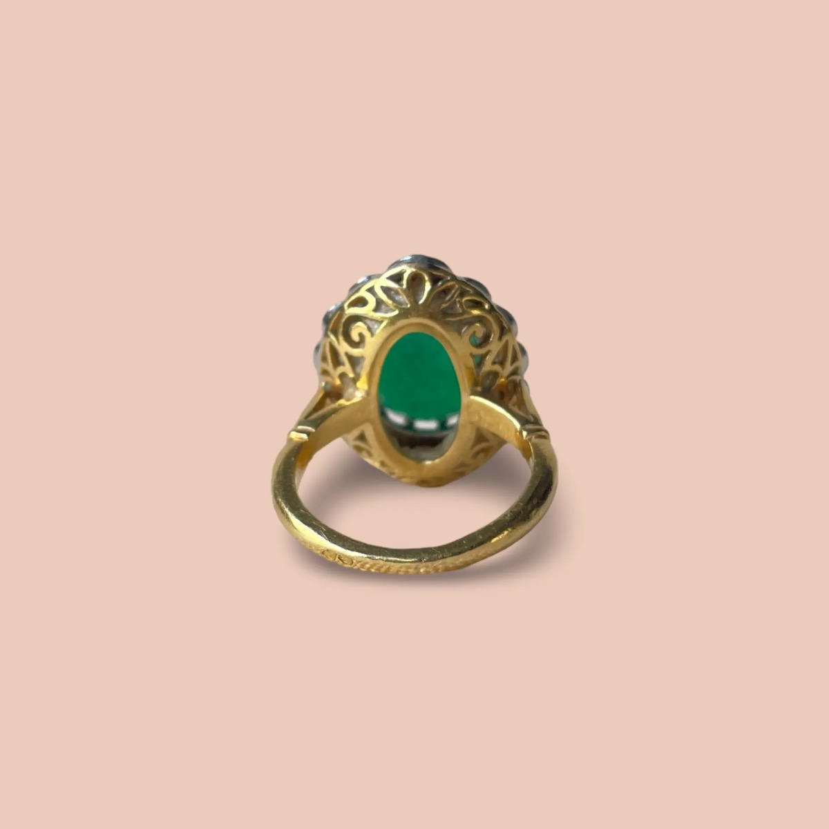 Bague Vintage Daisy Emeraude 3.50 carats-photo-4