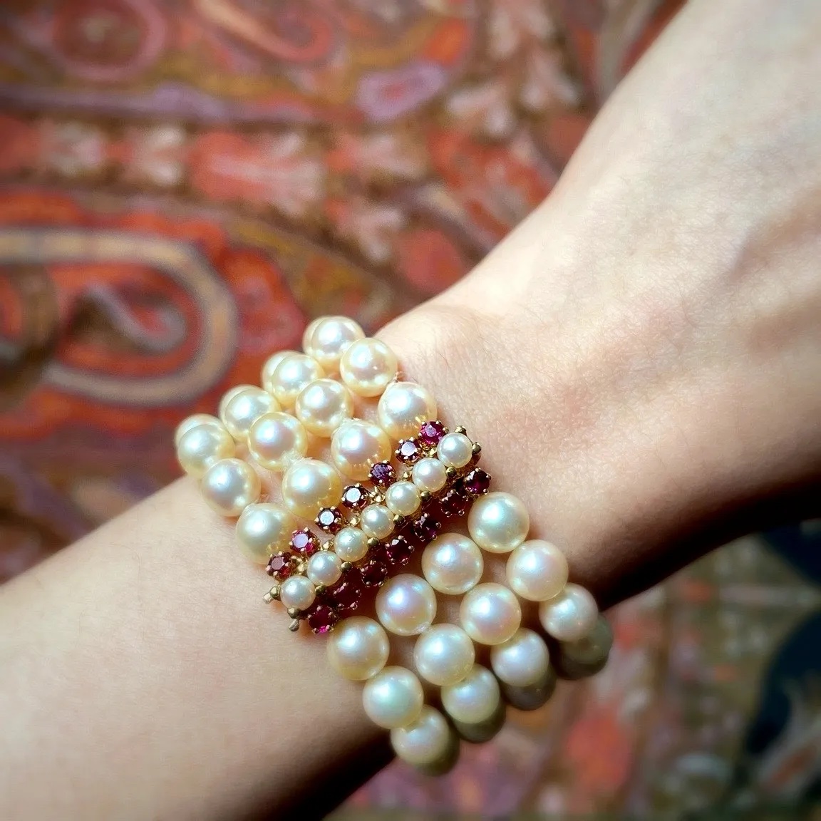 Diane Ruby Pearl Bracelet-photo-4