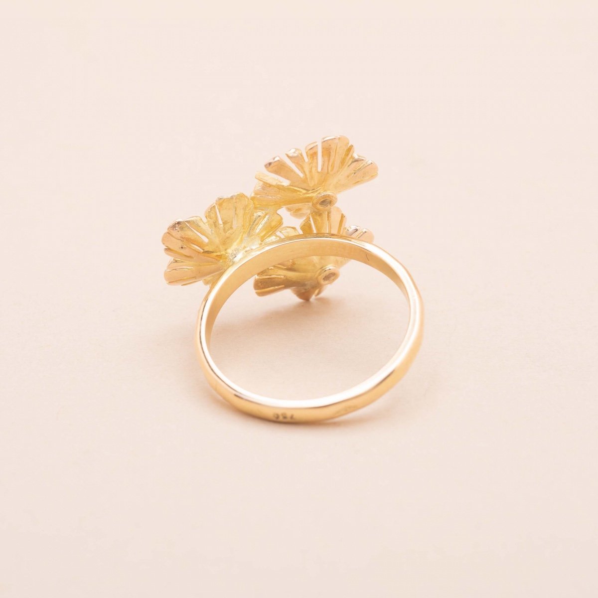 50s Gold Flowers Ring-photo-4
