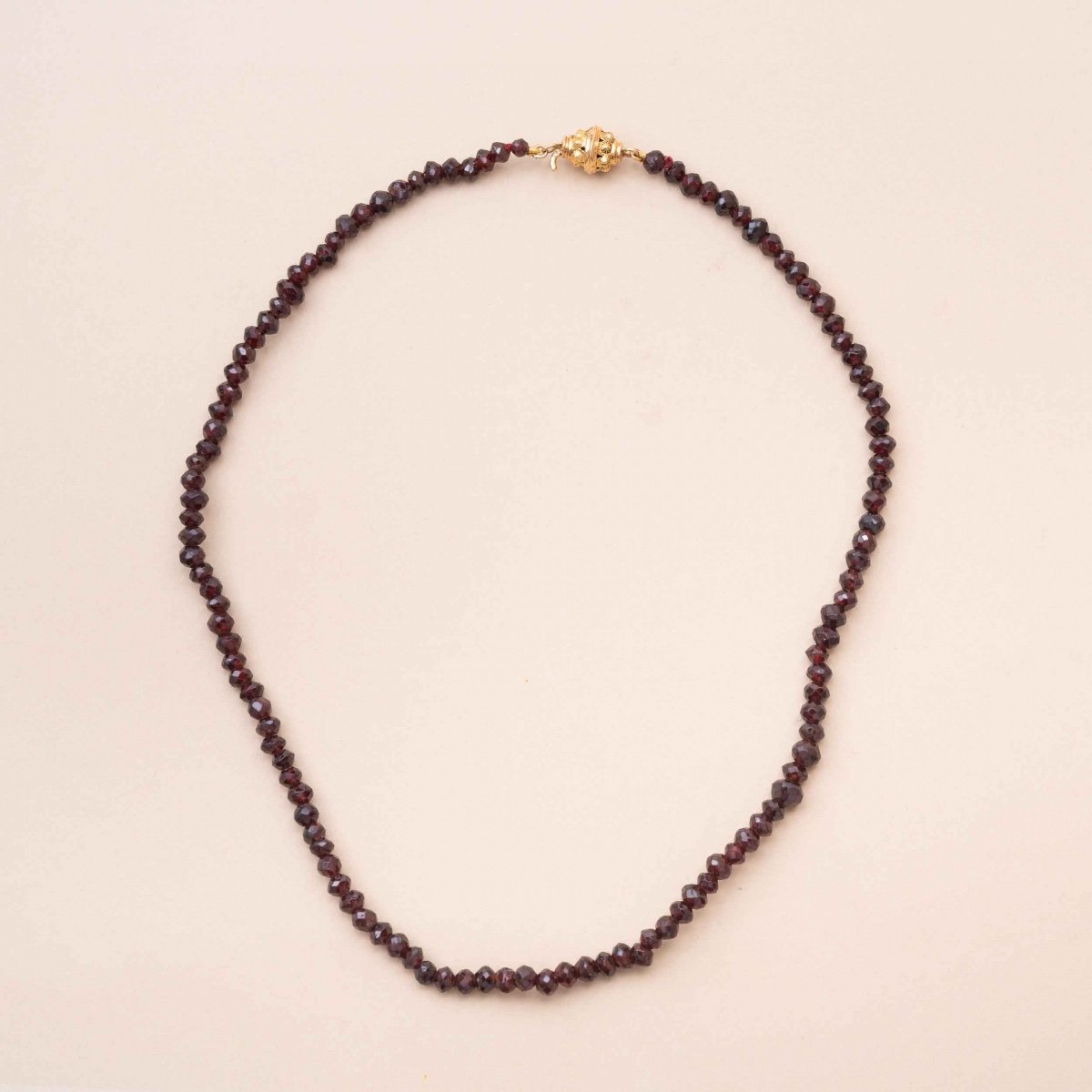 Almandine Garnet Gold Necklace
