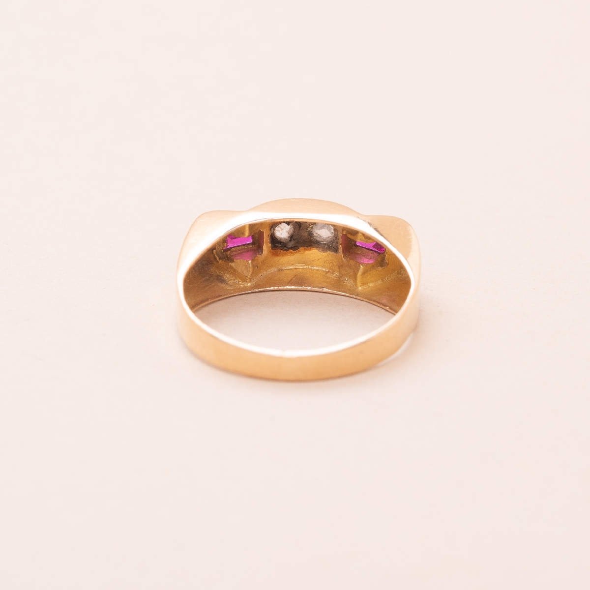 40s Mini Ponti Diamonds Tank Ring-photo-4