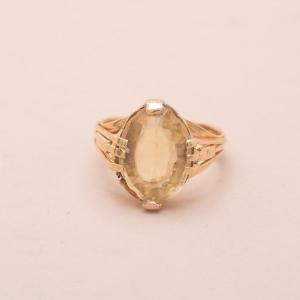 Bague Vintage Citrine Ovale