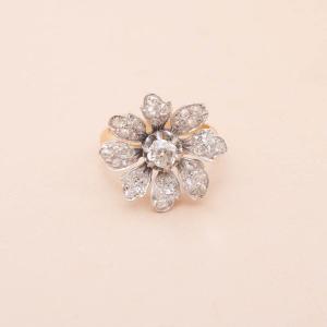 Vintage Eglantine Ring Old Diamonds 2.40 Carats