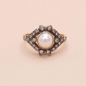 Suzy Pearl Diamond Ring 1910