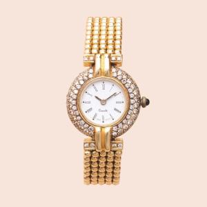 Montre Vintage Tennis Or Diamants 1.90 Carat 