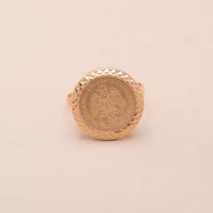 Martha Vintage Pesos Coin Ring Rose Gold