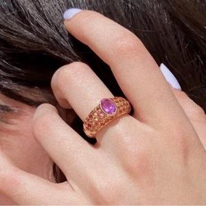 Madagascar Pink Sapphire Gold Ring 1.43 Carat