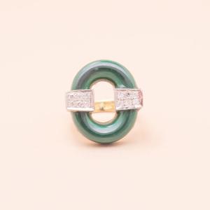 Bague Vintage Abstract Malachite