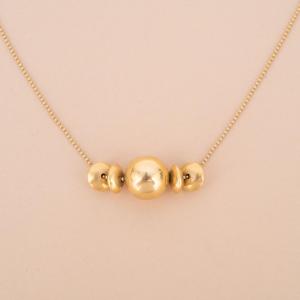 Vintage Necklace With Discs And Beads