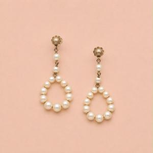 Boucles Anciennes Perles 1900