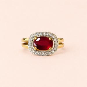Oval Ruby Ring "manège"