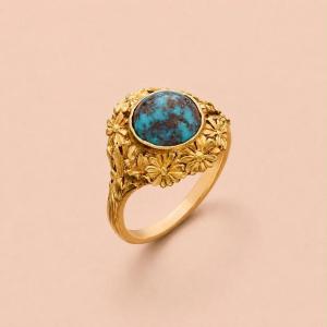 Bague Ancienne Cabochon Turquoise 1900
