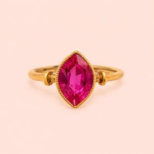 Antique Young Girl's Ring With Verneuil Rubies