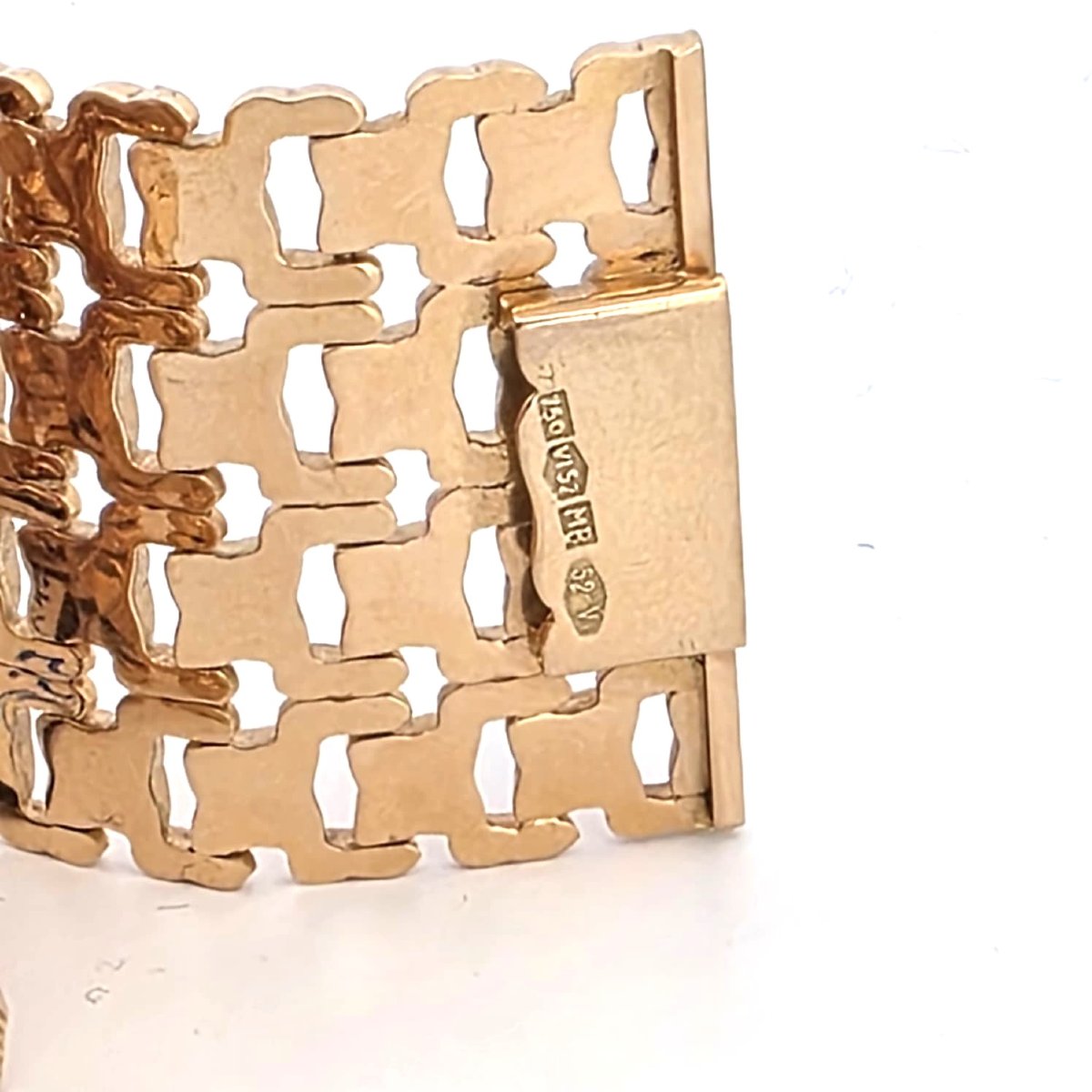 Solid And Imposing 50' 18kt Yellow Gold Bracelet-photo-3