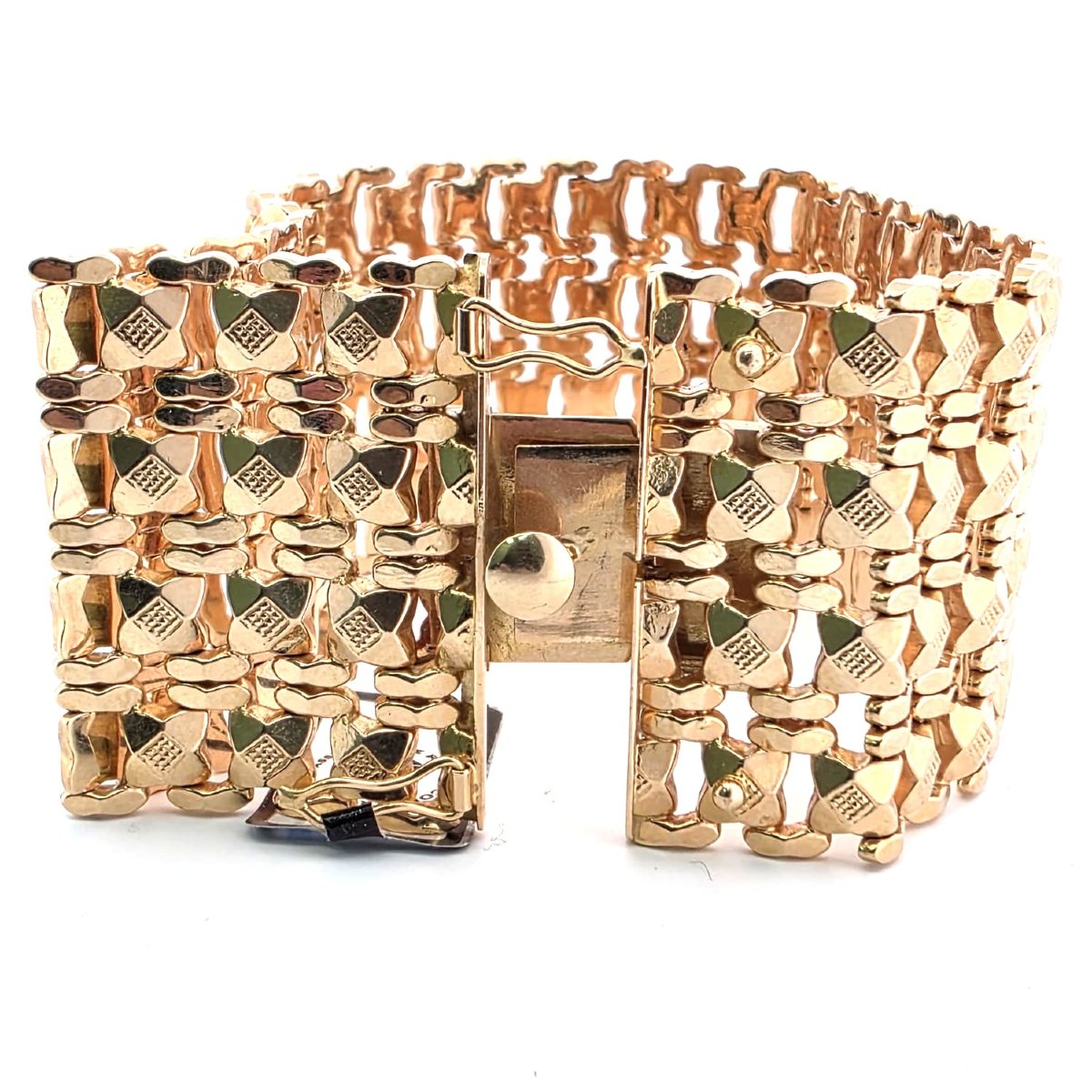 Solid And Imposing 50' 18kt Yellow Gold Bracelet-photo-4