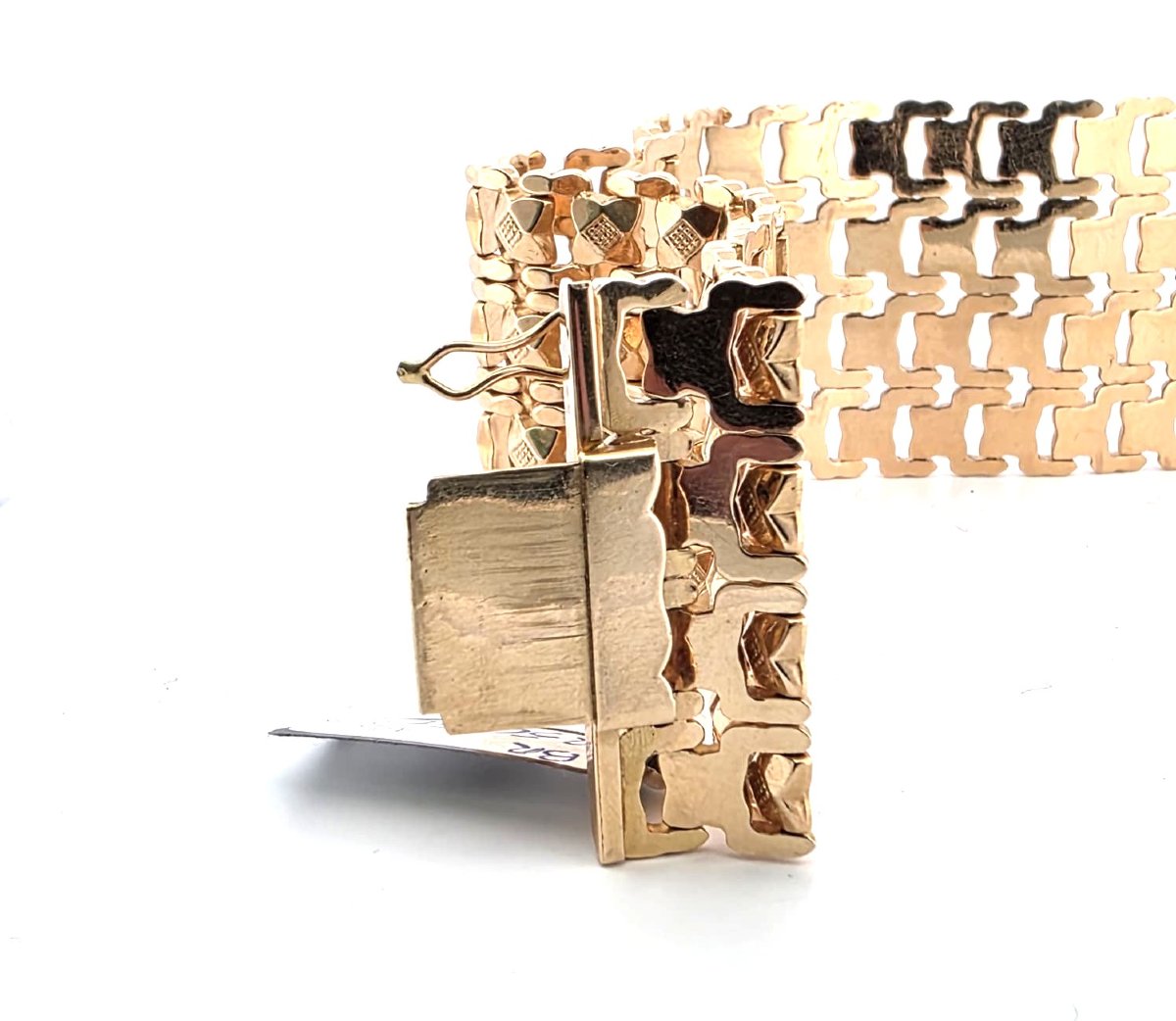 Solid And Imposing 50' 18kt Yellow Gold Bracelet-photo-1