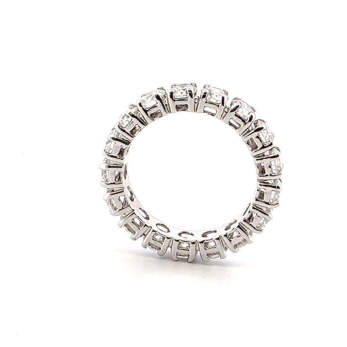 18kt White Gold Full Turn Vette Ring With Diamonds-photo-2