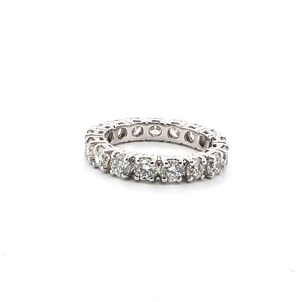 18kt White Gold Full Turn Vette Ring With Diamonds-photo-3