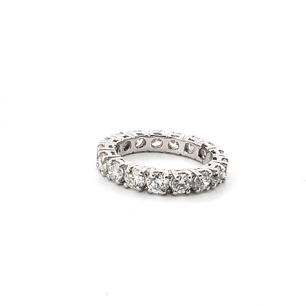 18kt White Gold Full Turn Vette Ring With Diamonds-photo-7