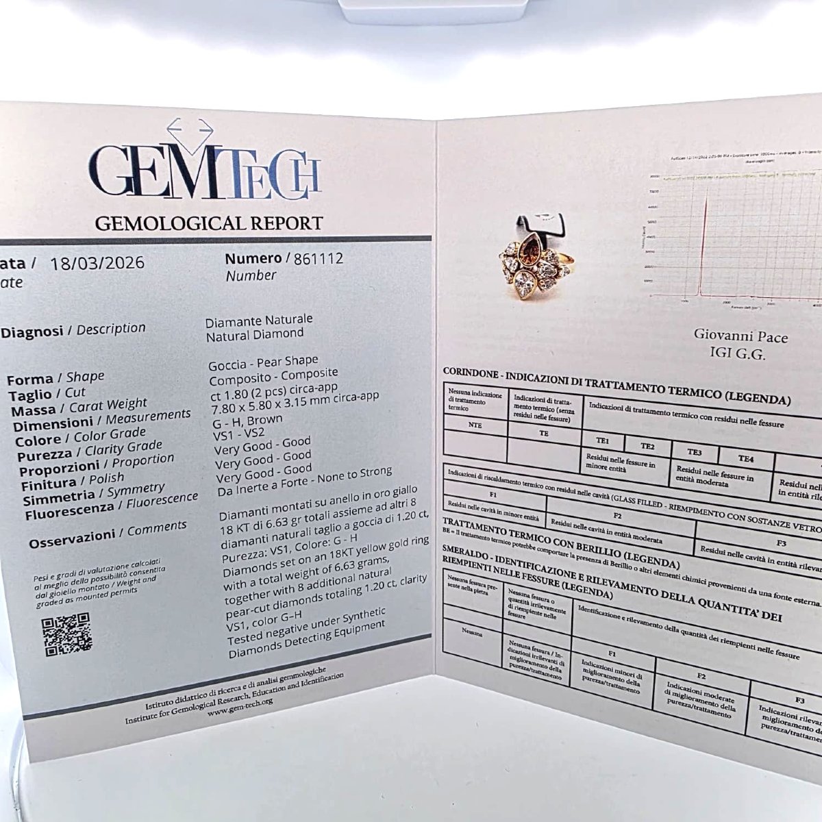 Bague en or jaune 18kt de haute qualité avec diamants coupés goutte à goutte-photo-1