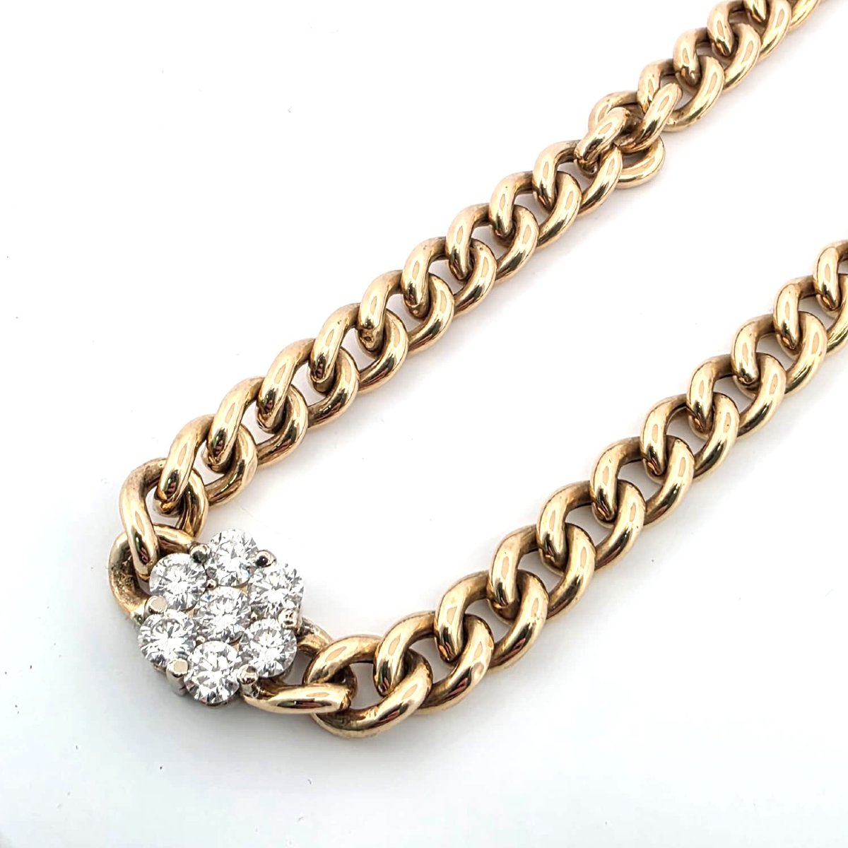 18kt Yellow Gold Necklace With Diamonds-photo-4