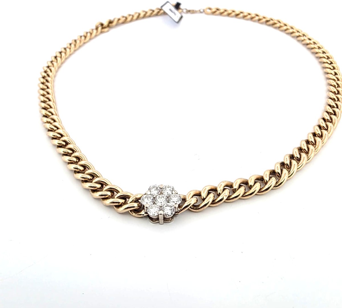 18kt Yellow Gold Necklace With Diamonds