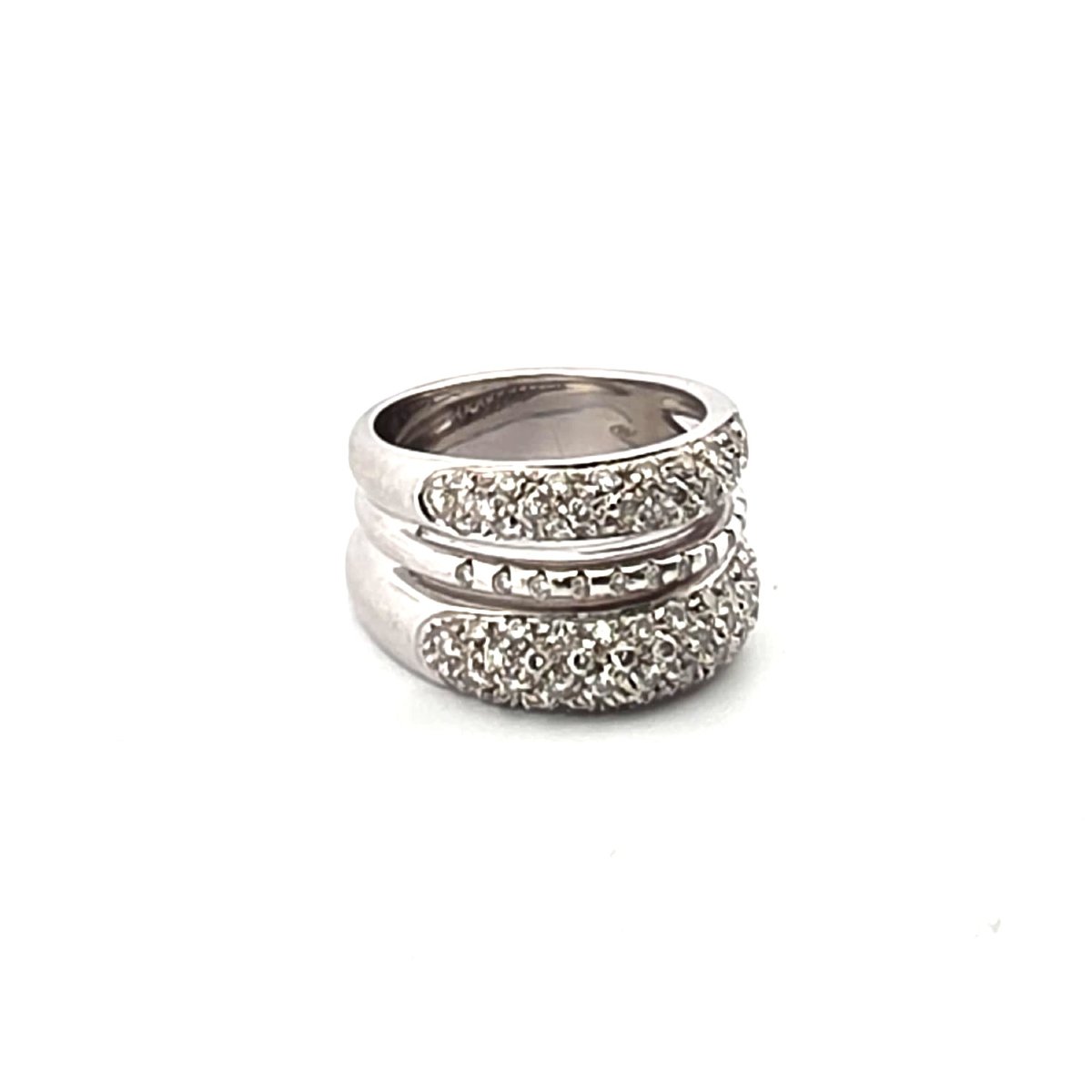 Superbe bague en or blanc massif 18kt avec diamants-photo-4