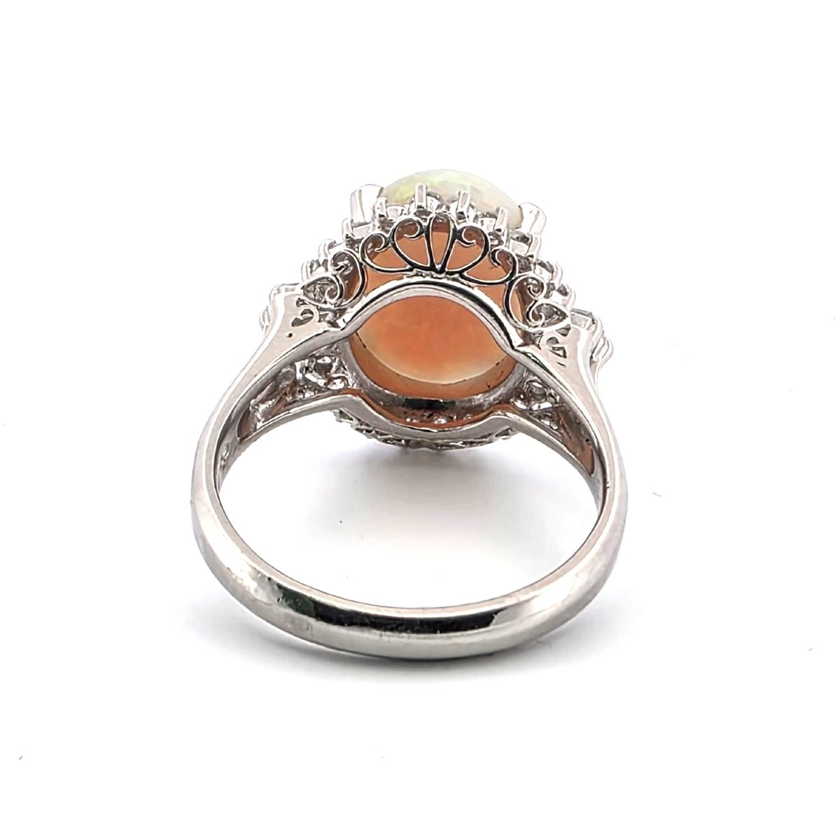 Platinum Ring With Opal Ethiopia And Diamonds-photo-1