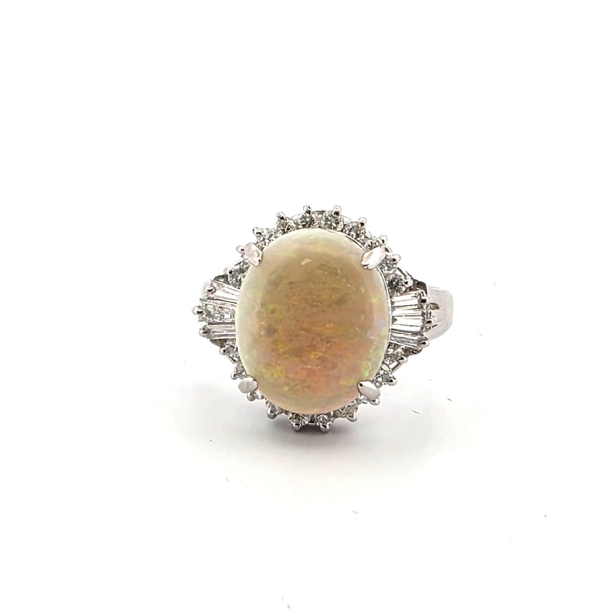 Platinum Ring With Opal Ethiopia And Diamonds-photo-6