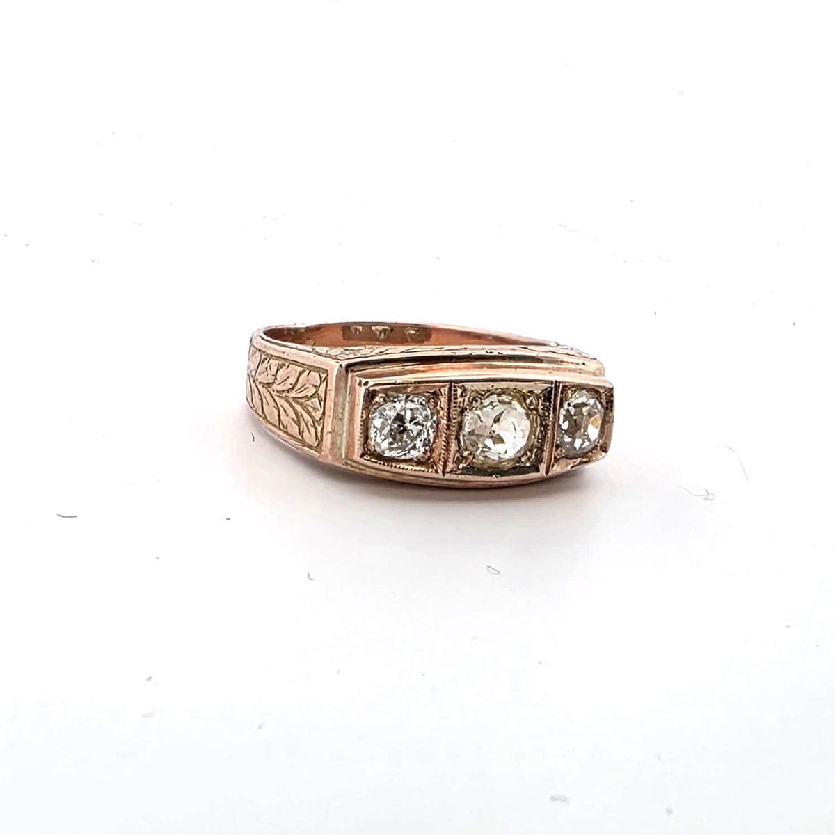 14k Rose Gold Ring With Diamonds-photo-4