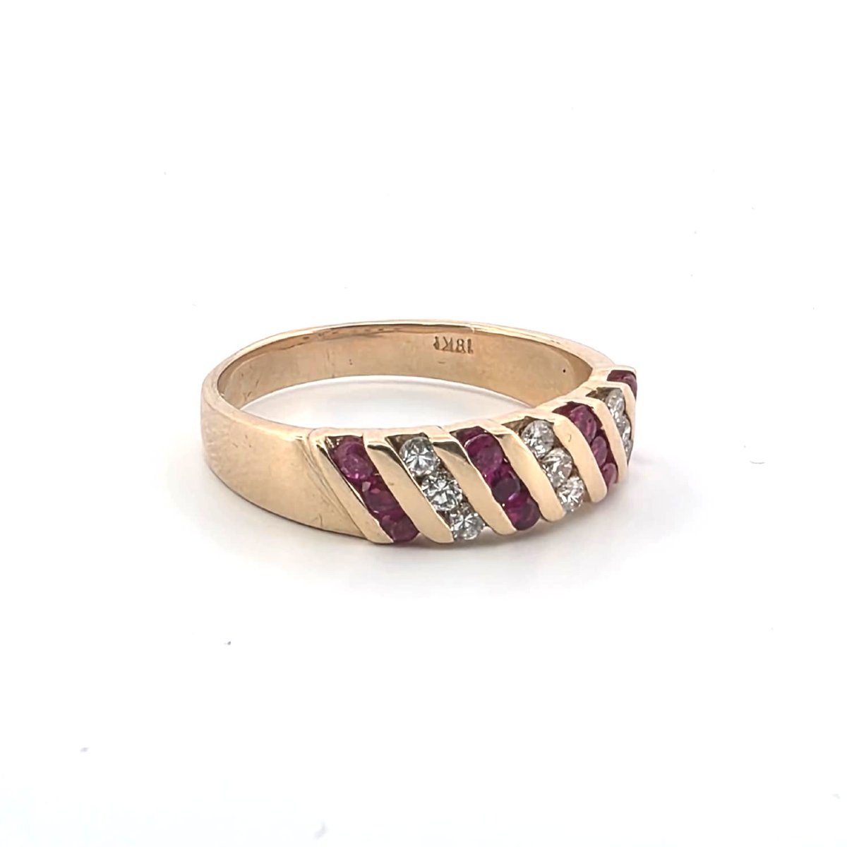 18-karat Yellow Gold Ring With Rubies And Diamonds-photo-2