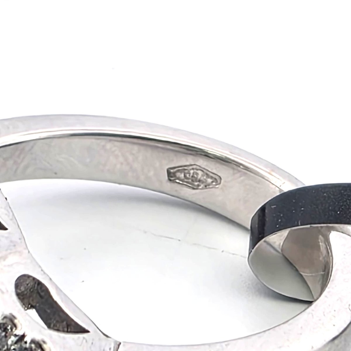 Bague en platine avec saphir et diamants-photo-1